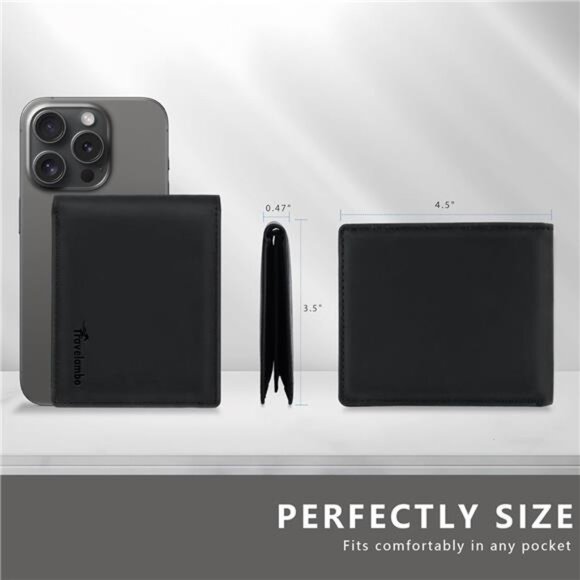 Genuine Leather Wallet for Men Black - Picture 6 of 7